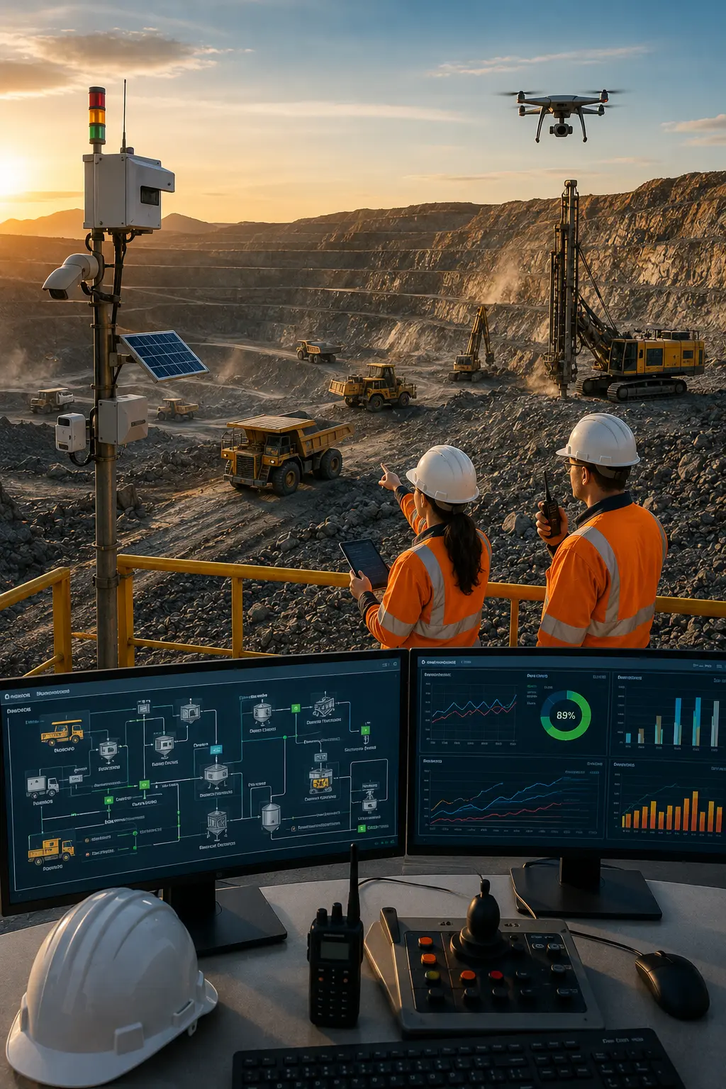 Mining systems automation and operational safety monitoring