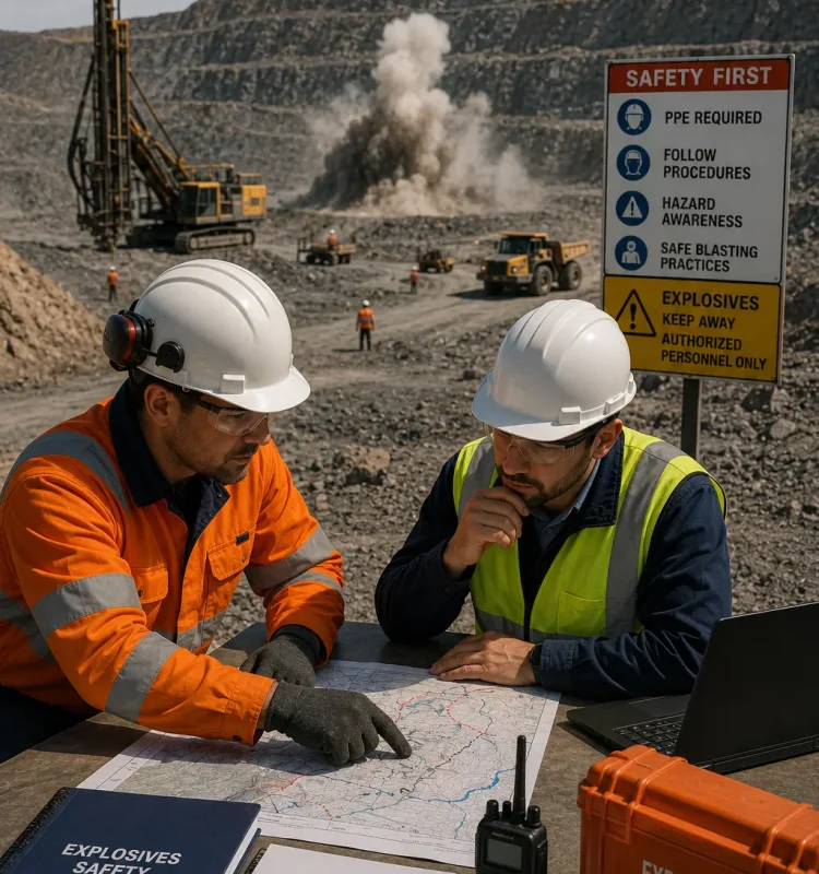 Specialized mining safety and explosives consulting on site